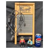 Metal bell chime in heart shape,  water board