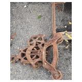 Antique Hay Trolley  with Bale lifts and 20'+ of