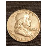 1968 D Silver Franklin Half Dollar coin.  Look at