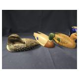 3  Wood Carved Decoys  Two Imported , one ?   ,