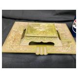 20th Century cast iron smoking set.  Ashtray with