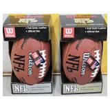 2 Autographed NFL Footballs , look at pictures
