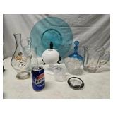 MCM Glass Lot -  13.5' Blown Blue Glass Plate