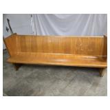 Church Pew measures 92'w 24'd 33'h , solid wood