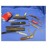 Lot - 3 Staight Razors 2 Keen Kutter made in