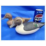 Pair Pintail decoys Charles Jobes dated 1985.