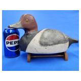 Bill Veasey RedHead decoy turned head,  glass