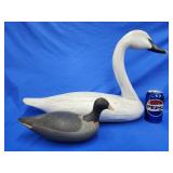 Swan decoy used as chew toy for puppy.  DAMAGED