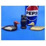 Miniature lead canvasback decoy,  Miniature Brass