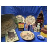Lot- McCulloch Oil Tin , MCM Glass pitcher and 3