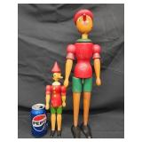 MCM Italian wood Pinocchio dolls.  Movable legs
