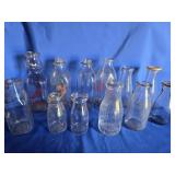 12 Milk Bottles various Daries - Lostens , ,