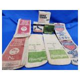 6 vintage canvas Lead shot advertising bags. 2