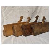 4 Antique Woodc Working Molding Planes by