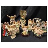 Angel   Figurines - 8 Resin , 1 Bisque,  1 is a