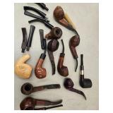 10 Tobacco Pipes , 2 bowls and 8 mouth pieces