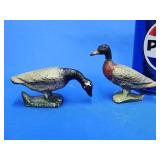 Vintage Cast iron Canda Goose and Mallard Duck