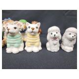 6 pairs of dog novelty salt and pepper shakers,