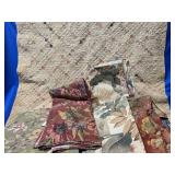 Bark Cloth  and Antique Quilt as found measures