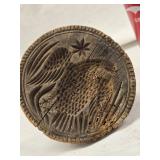 Old Federal Era Peace Eagle , round  wood Butter