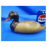 Stephen McKinny carved redhead decoy circa 1975.