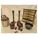 Lot - Platte Valley Corn Whiskey    pair jug salt