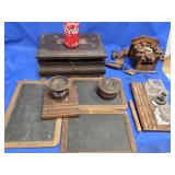 Lot - Antique Ogee Empire style  Jewelry box,