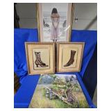 4 Prints  - one Steve Hanks 'Ashley' framed