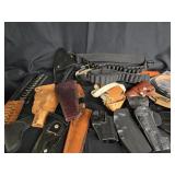 Lot - Gun Holsters and  Ammo Belts look at