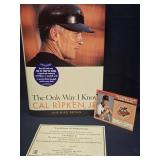 Cal Ripken Book , Signed Trading Card with