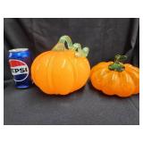 2 artglass punkins.  Look at the photos for more