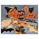 14 Cardboard Halloween die cuts and Happy