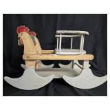 Folk Art Childs Rocking Rooster pick up only no