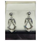 Frre form earrings with threaded screw post