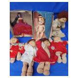 5 Cabbage Patch Dolls rough condition.   Have