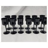 12 Black Amethyst 4.5" cordials.    Look at the