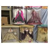 5 Barbie Dolls in boxes  Celegration / Holiday