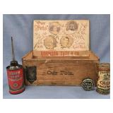 4 Advertising pieces- Robinson Tate Cigar Box ,