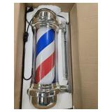 Barbers Pole in box , red , wnite , blue stripes