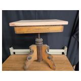Eastlake Walnut adjustable table / Stool with