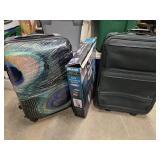 2 Suitcases - one hard shell one soft and a bavk