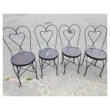 Set of 4 Ice Cream parlor chairs.  Sweetheart