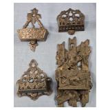 4 Victorian Era March Holders , cast Iron lock at