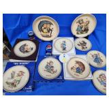 10 Hummel  / Goebel plates and 1 Walt Disney Snow