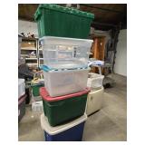 5 Storage Tubs  all different all used , as is