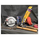 Tool Lot - 11" Circular Saw , Ridgid drain snake
