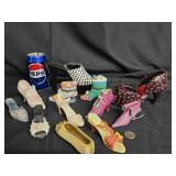 12 Shoe sculptures 2 are trinket boxes look at
