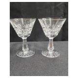 2 Waterford "Kylemore " pattern crystal liquor