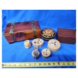 Antique small trinket box with lock provenance o