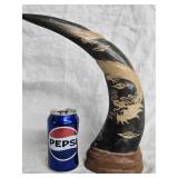 12" Dragon Carving , elaborate carving of on a